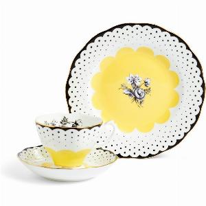 Ensemble 3 pièces  tasse soucoupe et assiette 20 cm Wanda 1920 1