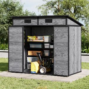 6x4FT Outdoor Plastic Garden Storage Shed