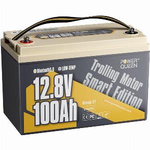 Get 16 Off Power Queen 12V 100Ah Smart LowTemp Lithium Battery