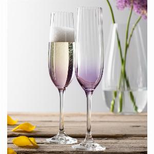 Set of 2 Amethyst Erne Flutes by Galway Crystal Now 1195 Save 60
