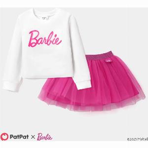 Barbie Toddler Girls LongSleeve TShirt and Tulle Skirt Set now 790