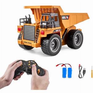 VEVOR RCMuldenkipperSpielzeug 9Kanal Maßstab 118 ferngesteuerter Muldenkipper RCBaufahrzeugLKWSpielzeug mit Metallkabine und Licht 2 wiederaufladbare Batterien für Kleinkinder Jungen und Mädchen ab 8 Jahren