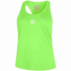 BIDI BADU Mea Tech Débardeur Tank Top Femmes  Vert Fluo  Blanc