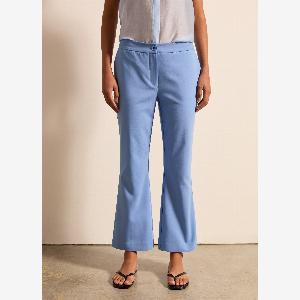 Stefanel  Cropped Hose Flare Fit Damen Pastellblau