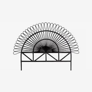 Get 25 Off Merak Black Rattan Kingsize 5ft Headboard in Modern Boho Style