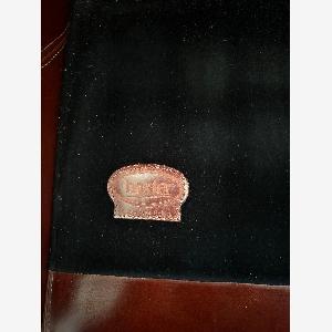 Bergère Sessel aus Leder braun Baxter