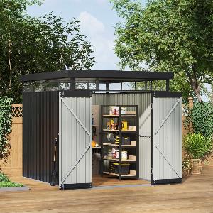 Charcoal Black Galvanised Steel Storage Shed Now 600 Was 610