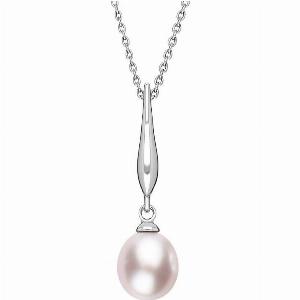 Sterling Silver Pink Pearl Pod Top Drop Pendant