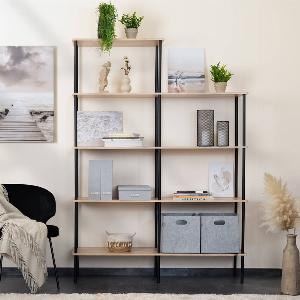 Home Deluxe Étagère INDU Light Oak L x l x h 140 x 35 x 196 cm