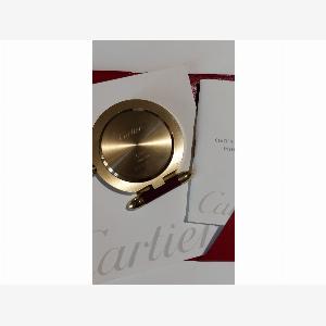 Vintage Bordeaux Rote TischuhrWecker 1990er Jahre Cartier