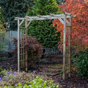 Forest Classic Flat Top Wooden Garden Pergola Arch 611 x 24