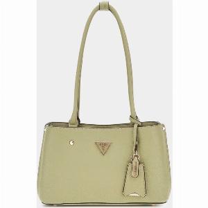 Guess Meridian Nieten Schultertasche grün