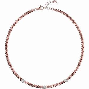 Sconto del 30 su collana girocollo con rondelle in zirconia pavé