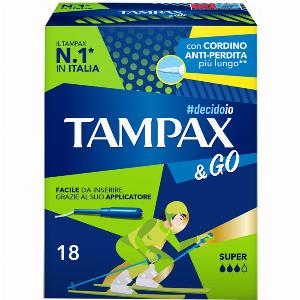 Tampax go super 18pz ora a 456  con un risparmio del 19