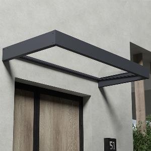 7â1 x 3â1 Palram Canopia Sophia 2150 Grey Clear Door Canopy 215m x 095m