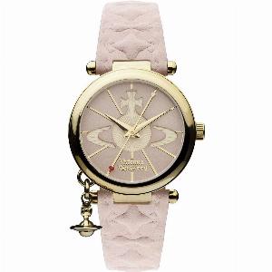 Vivienne Westwood Orb II Pink Dial Leather Strap Womens Watch VV006PKPK