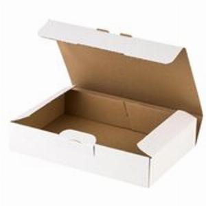 2 sparen Versandkarton 235x155x46 schnell aufgerichtet Steckverschluss Din A5 weiß