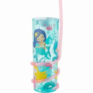 Get 25 Off Childrens Blue Mermaid Cup with Curly Straw