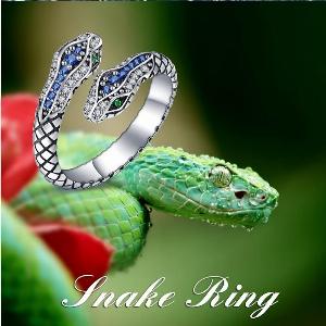 1pc New Snake Ring Creative Adjustable Ring Classic Fashion Popular Daily Accessories Adjustable Opening