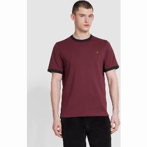 Enjoy a 21 Discount on Groves Regular Fit Ringer TShirt in Farah Red