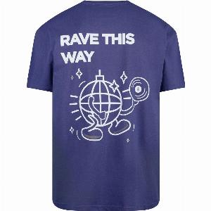 Rave on printed tshirt