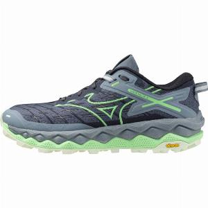 Chaussures de Trail Mizuno Wave Mujin 10 Bleu Vert Femme SS25 Taille 38  EUR