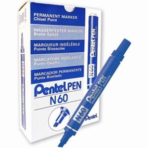 Marcatore N60 Pentel Pen  permanente  punta a scalpello 3 95 5 mm