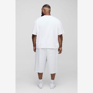Herren Plus kastiges Oversize Basic TShirt White Größe 5XL boohooMAN