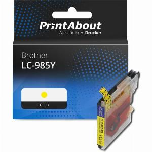 PrintAbout Druckerpatrone LC985Y Gelb für Brother