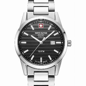 Swiss Alpine Military 77671137 Damenuhr Argos silber schwarz 34mm 10ATM