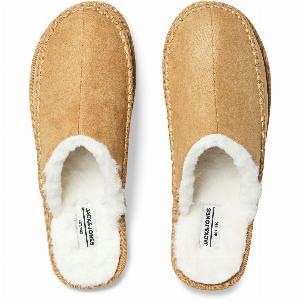 Réduction de 41  sur les mules Manor en cognac pour hommes par Jack  Jones