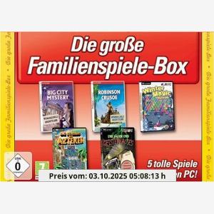 Die große FamilienspieleBox Big City Mystery  Robinson Crusoe  Winter Magic Bubbles  Das Geheimnis der Azteken  Die Jäger des Geisterhauses