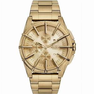 Diesel Framed Chronograph GoldTone Stainless Steel Gold Dial Mens Watch DZ4659