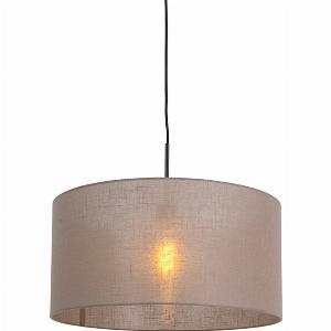 Sconto del 19 su lampada a sospensione nera con paralume tortora 50 cm