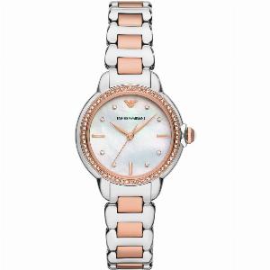 Emporio Armani TwoTone Stainless Steel MotherofPearl Dial Womens Watch AR11569