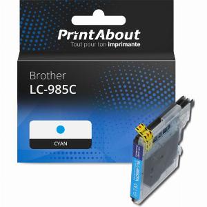 Cartouche compatible Brother LC985C  Cyan