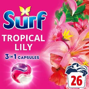 Enjoy 53 discount on Surf 3in1 Tropical Lily Laundry Capsules for 26 washes