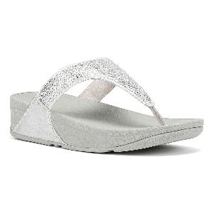 Fitflop Lulu Crystal Mix Sandales Argentées Pour Femmes