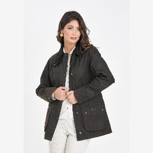 BARBOUR Giubbotto Beadnell verde oliva da donna