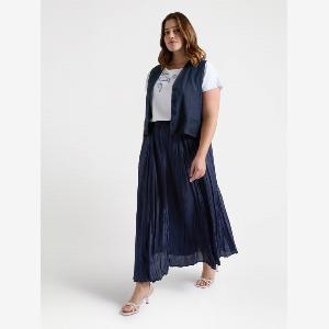Fiorella Rubino  Gonna lunga in raso Donna Blu Taglia XL 6062 IT