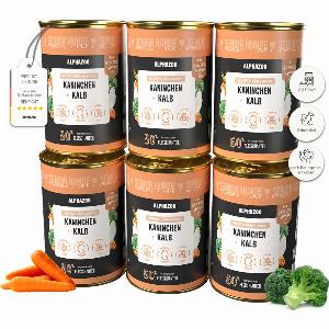 Kaninchen Kalb Nassfutter für Senior Hunde 6 x 400g