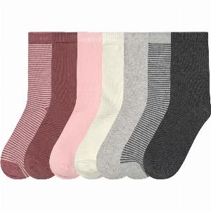 Lot de 7 chaussettes filles esmara roseblancgris 3134 399