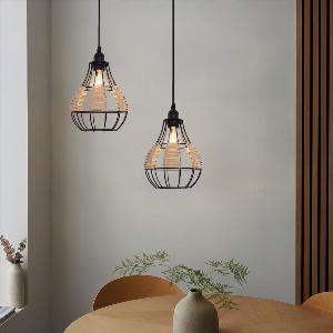 Enjoy 27 Discount on Lightsin Rattan Pendant Light for Earthy Charm