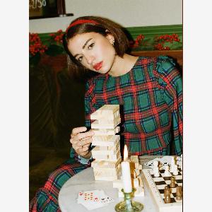 Get 50% Off Joanie Clothing Finn Tartan Midaxi Dress in Green Size 12