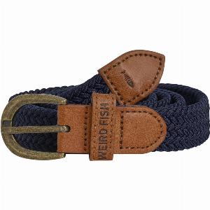 Weird Fish Aspen Braided Stretch Belt Navy Size LXL