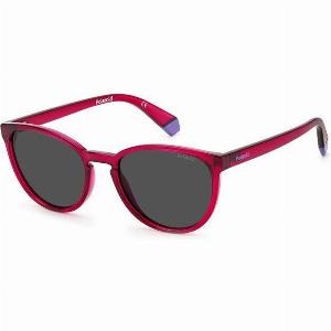 Polaroid Enfant PLD 8047S MU1M9 Lunettes de soleil Plastique Fuchsia Gris Cat Eye