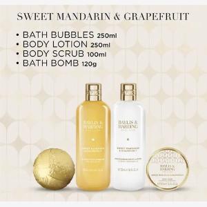 Baylis  Harding Unisex Sweet Mandarin  Grapefruit Indulgent Bathing Gift Set in Clear