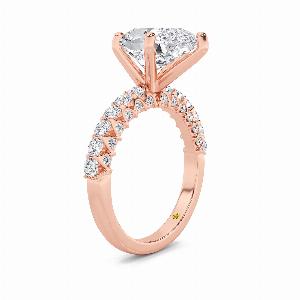 Verda Rose Gold Art Deco Inspired VProng Pear Shape  Lab Grown Diamond Engagement Ring  1 12  3 34 CT TW