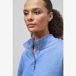 Get 51% Off Enorsia Womens Blue Colour Block Long Sleeve Sweatshirt UK14