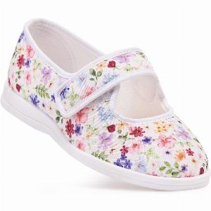 Cosyfeet Margaret Womens Extra Wide Fabric Shoes for Swollen Feet